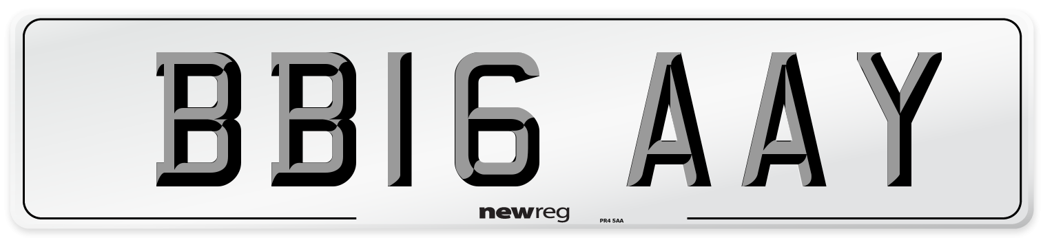BB16 AAY Number Plate from New Reg
